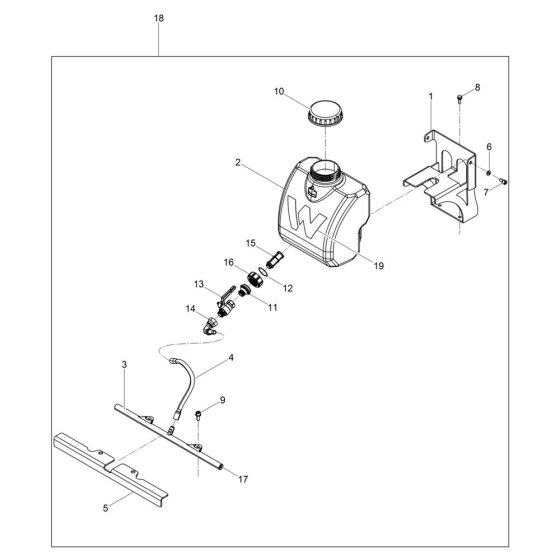 Water System for Wacker VP1550Aw