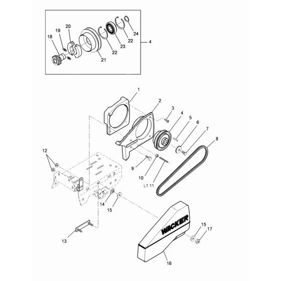 Drive Assembly for Wacker VPA1740