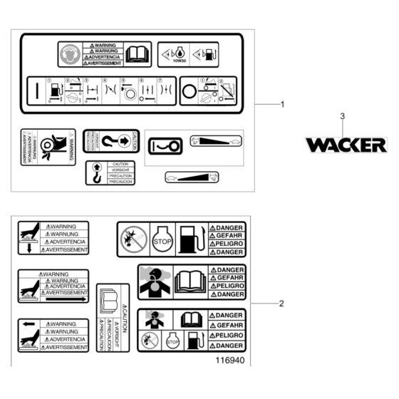 Decals for Wacker VPG165V