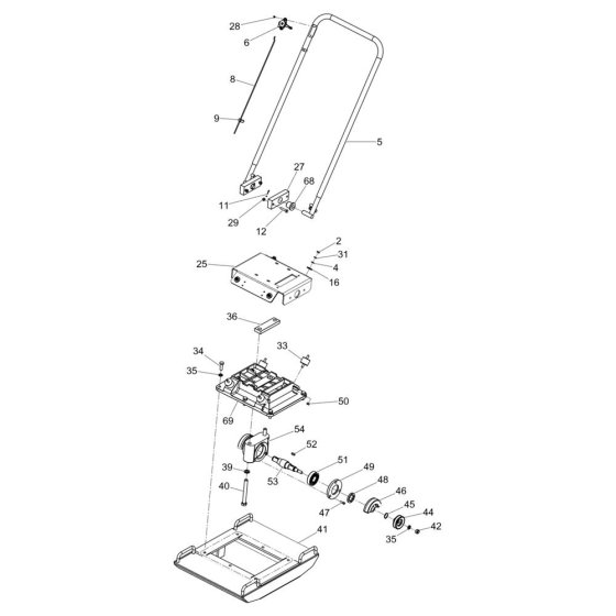 Baseplate for Wacker VPH70