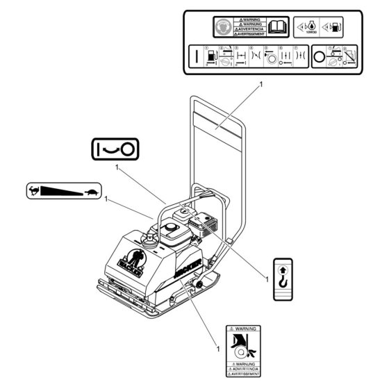 Decals for Wacker VPX1750