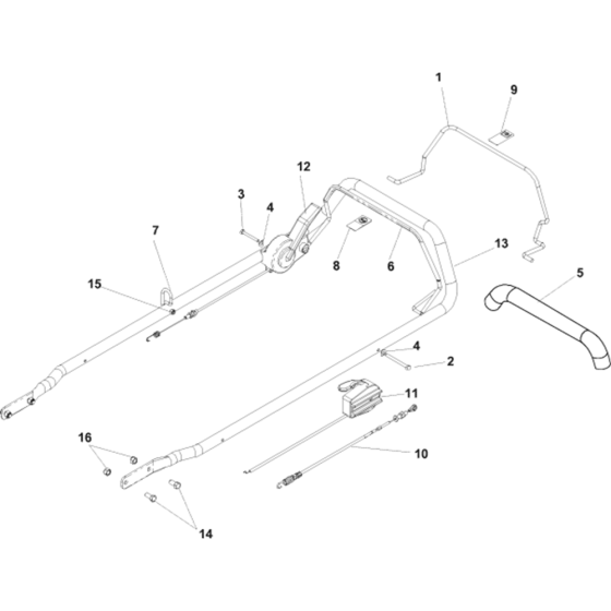 Handle & Controls for Husqvarna W53SBEK