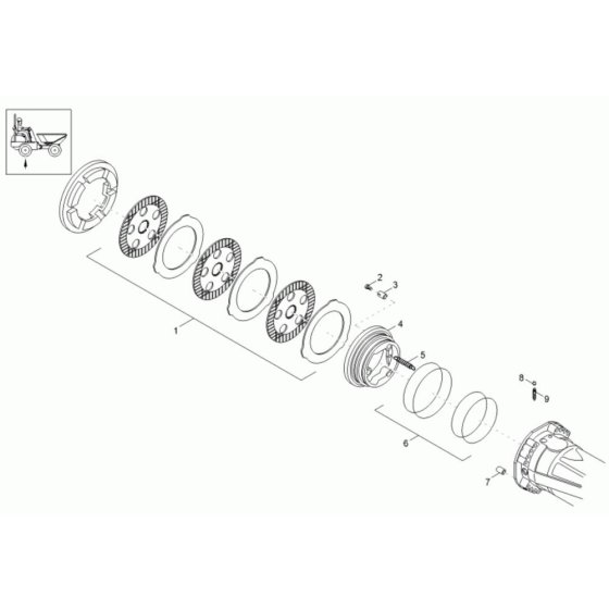 Brake Assembly for Neuson 10001