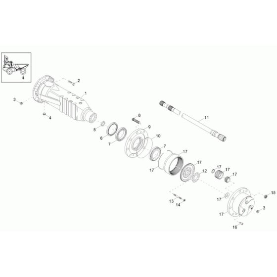 Axle Case & Wheel Hub Assembly