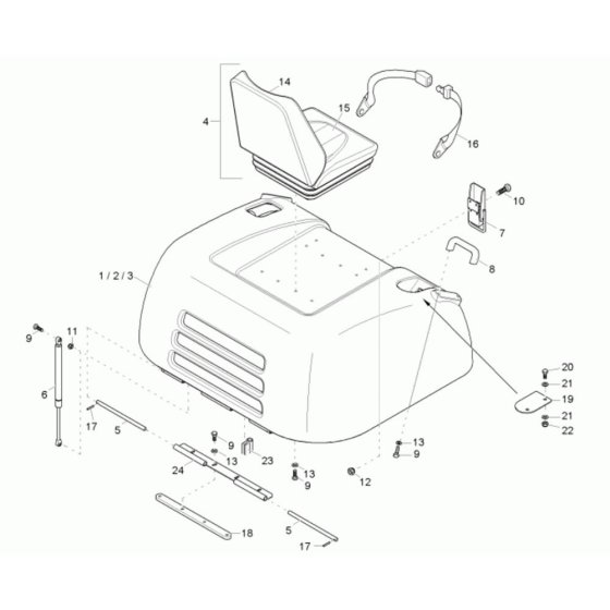 Seat Assembly for Neuson 1001