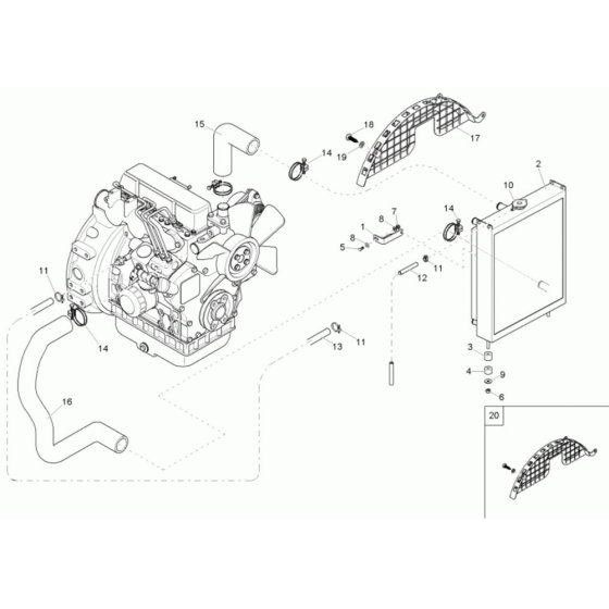 Combi-Cooler for Neuson 1001