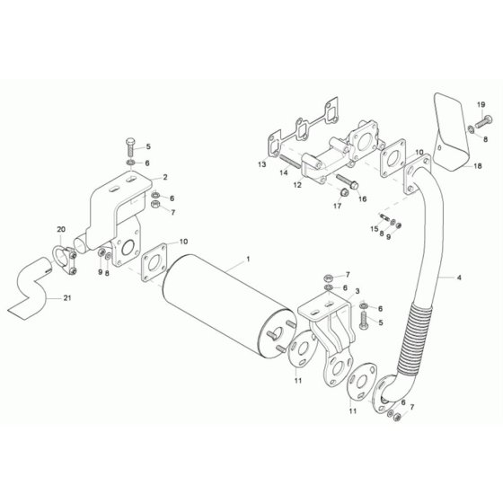 Exhaust Assembly for Wacker 1001