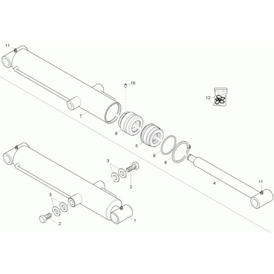 Tilt Ram Assembly for Wacker 1601