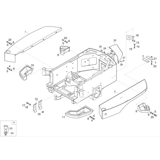 Rear Frame Assembly for Wacker