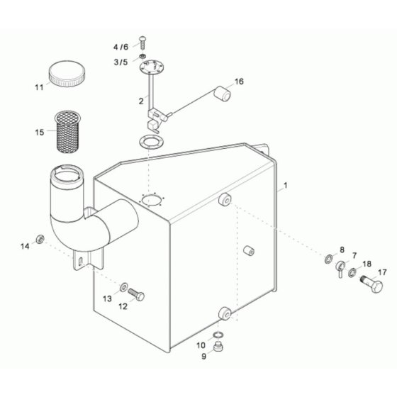 Fuel Tank Assembly for Wacker
