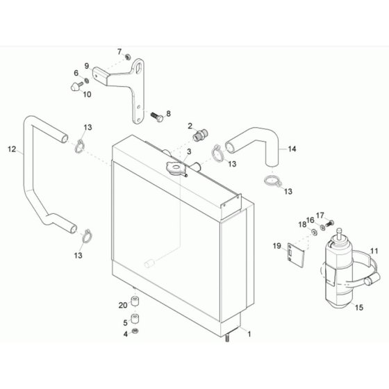 Combi-Cooler for Wacker 2001
