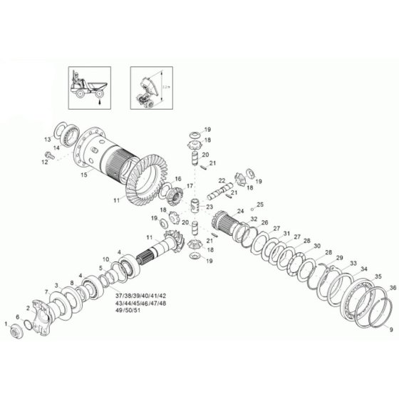 Differential Axle for Neuson 3001