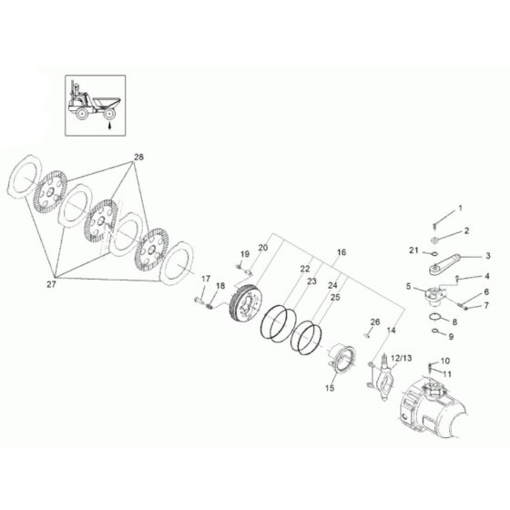 Brake Assembly for Neuson 3001