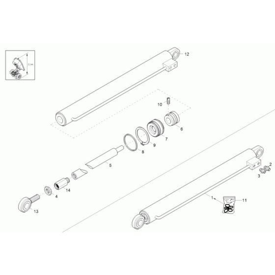 Bucket Tilt Cylinder Assembly