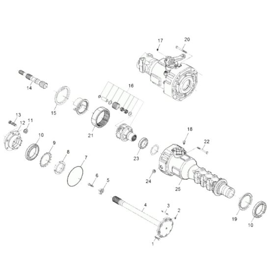 Axle Case & Wheel Hub Assembly
