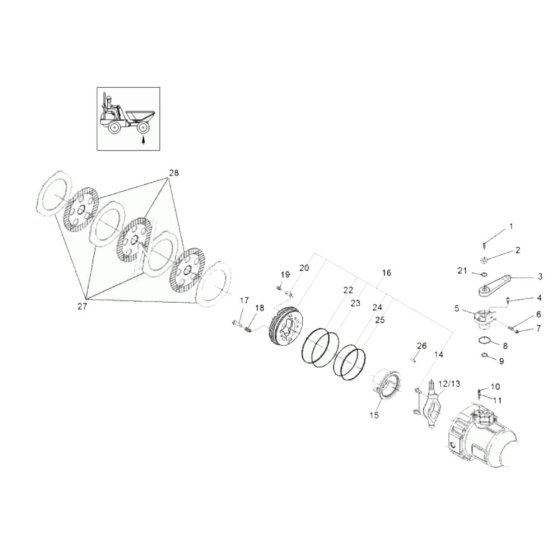 Brake Assembly for Wacker 3001AE