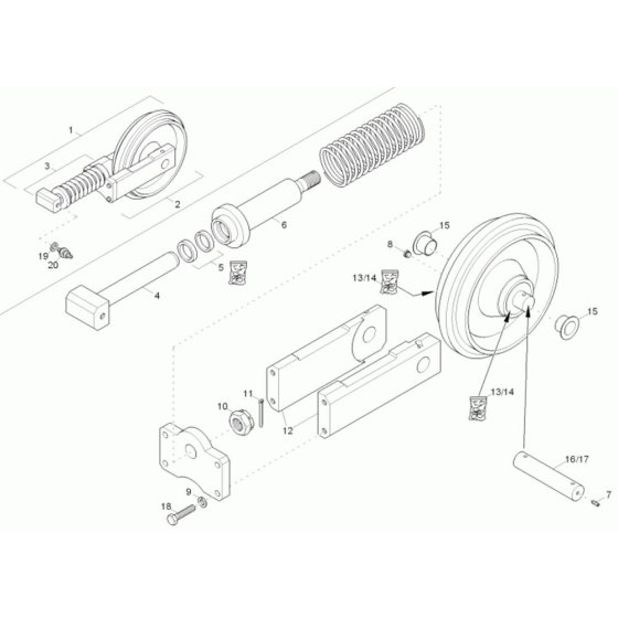 Track Tensioner for Wacker 38Z3