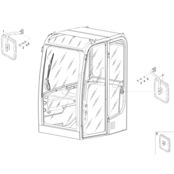 Mirror Assembly for Wacker 38Z3