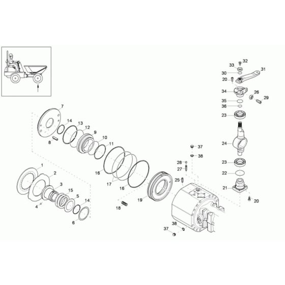 Brake Assembly for Wacker 5001