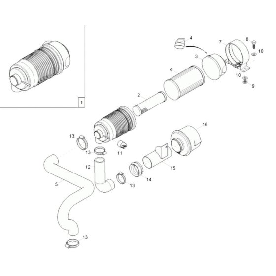 Air Cleaner Assembly for Wacker