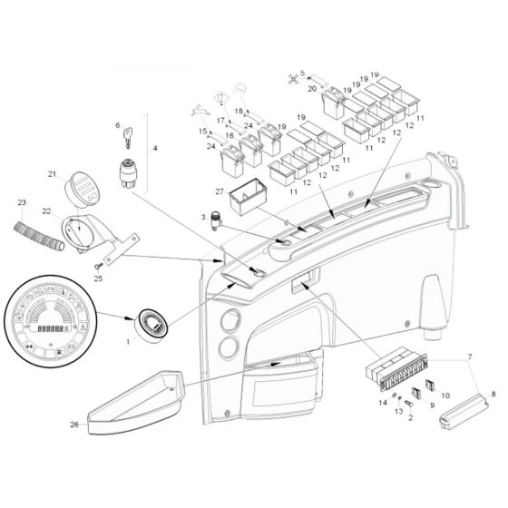 Instrument Panel for Wacker 50Z3