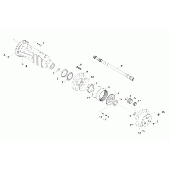 Axle Case & Wheel Hub Assembly