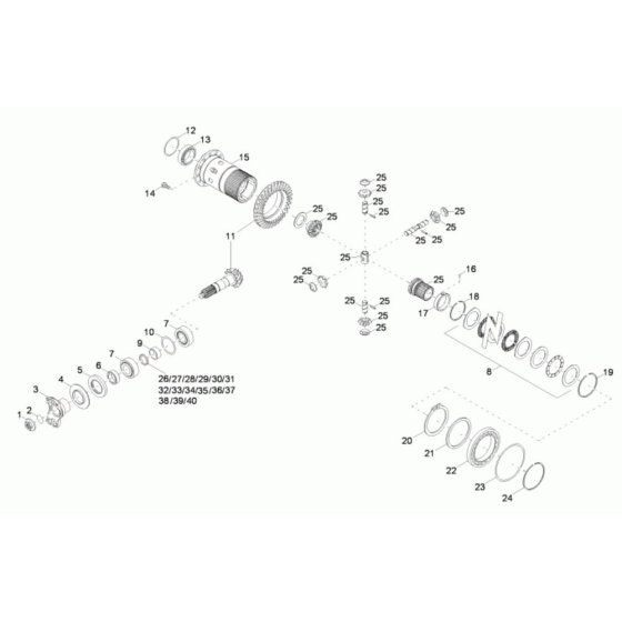 Differential Axle for Neuson 6001