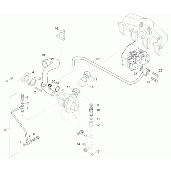 Turbocharger for Wacker 6001