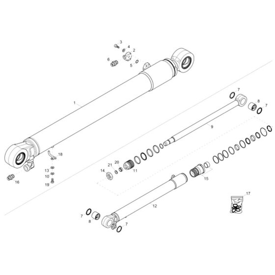 Dipper Arm Cylinder Assembly