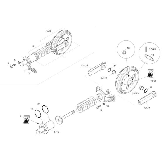 Track Tensioner for Wacker 75Z3