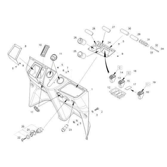 Instrument Panel for Neuson 9001