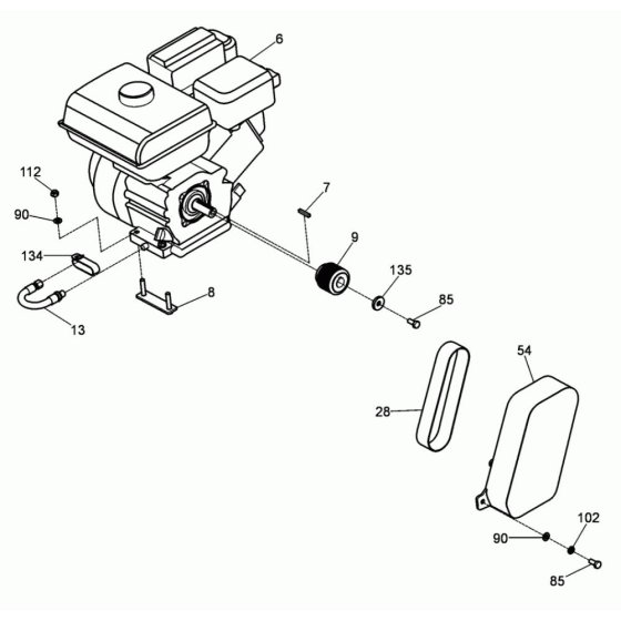 Drive Assembly for Wacker BFS 12