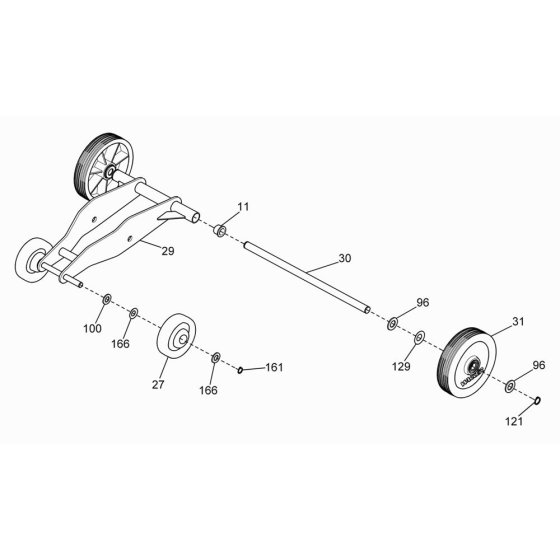 Wheel Assembly for Wacker BFS 1214
