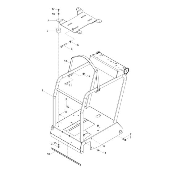 Frame Assembly for Wacker BFS 1345