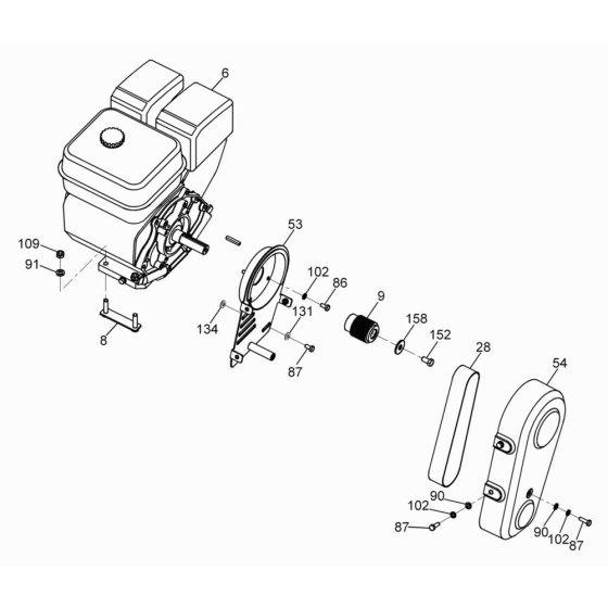 Drive Assembly for Wacker BFS 16