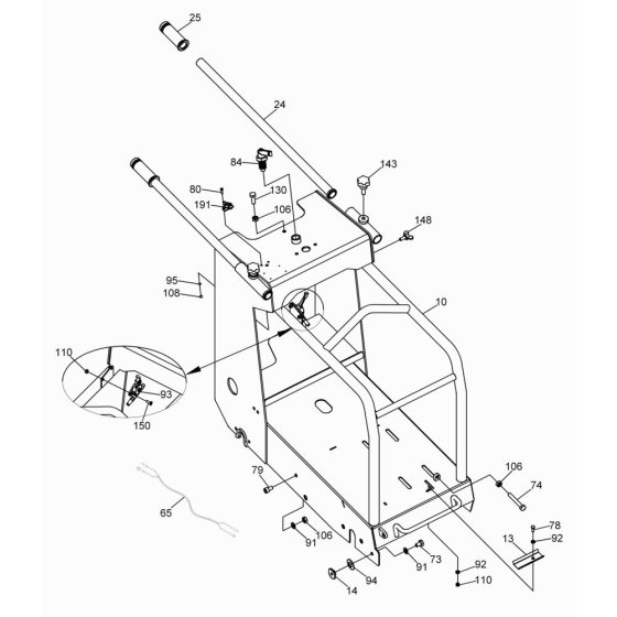 Frame Assembly for Wacker BFS 18