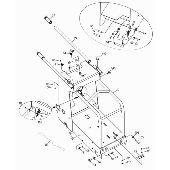 Frame Assembly for Wacker BFS 20