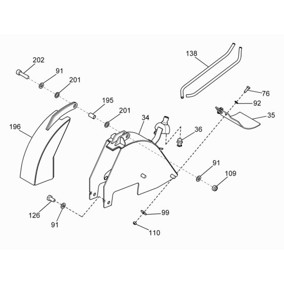 Saw Guard for Wacker BFS 614