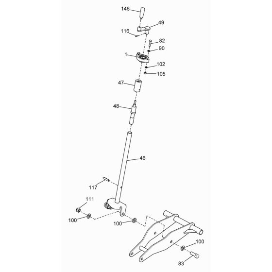 Crank Assembly for Wacker BFS 614