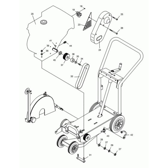 Drive Assembly for Wacker BFS 80