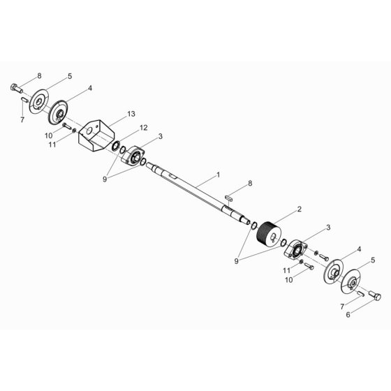 Shaft Assembly for Wacker BFS 914