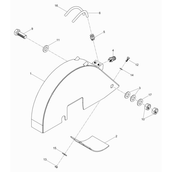 Saw Guard for Wacker BFS 935