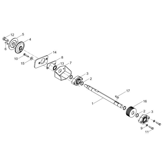 Shaft Assembly for Wacker BFS 940