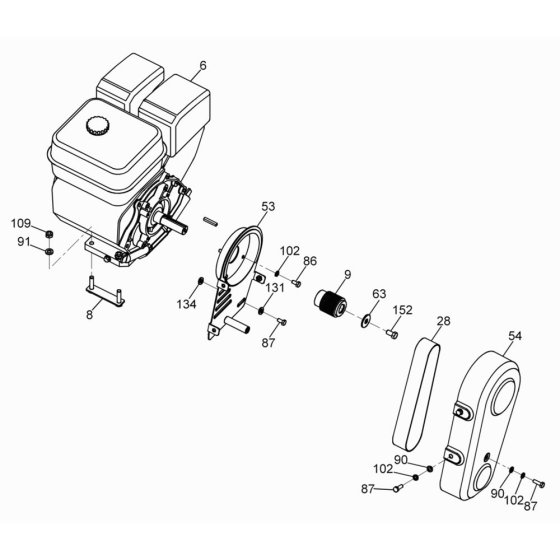 Drive Assembly for Wacker BFSX 20