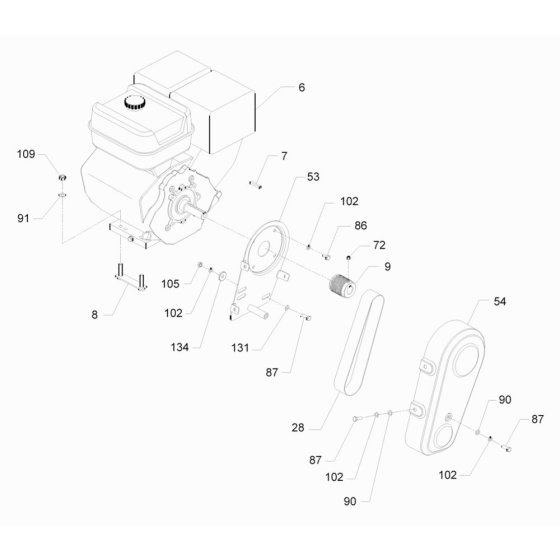 Drive Assembly for Wacker BFSX 90