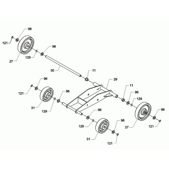 Wheel Assembly for Wacker BFSX 90