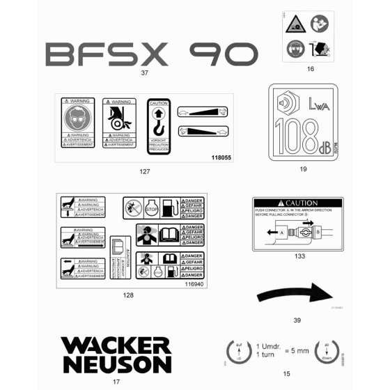 Decals for Wacker BFSX 90