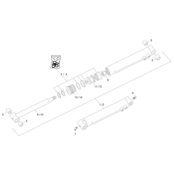Tilt Ram Assembly for DT08
