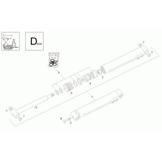 Bucket Tilt Cylinder for DT08