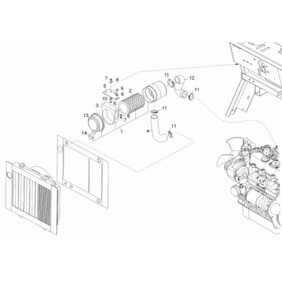 Air Cleaner Assembly for Wacker DT08